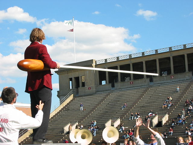 field commander with giant baton